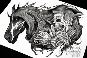 war the horseman of the apocalypse with the saying non ducor duco tattoo idea
