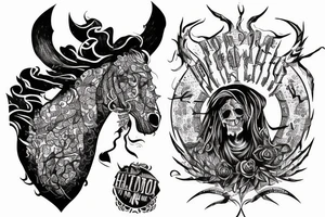 war the horseman of the apocalypse with the saying non ducor duco tattoo idea