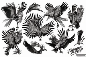 Secretary bird, paisley tattoo idea