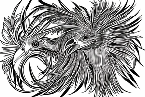 Secretary bird, paisley tattoo idea