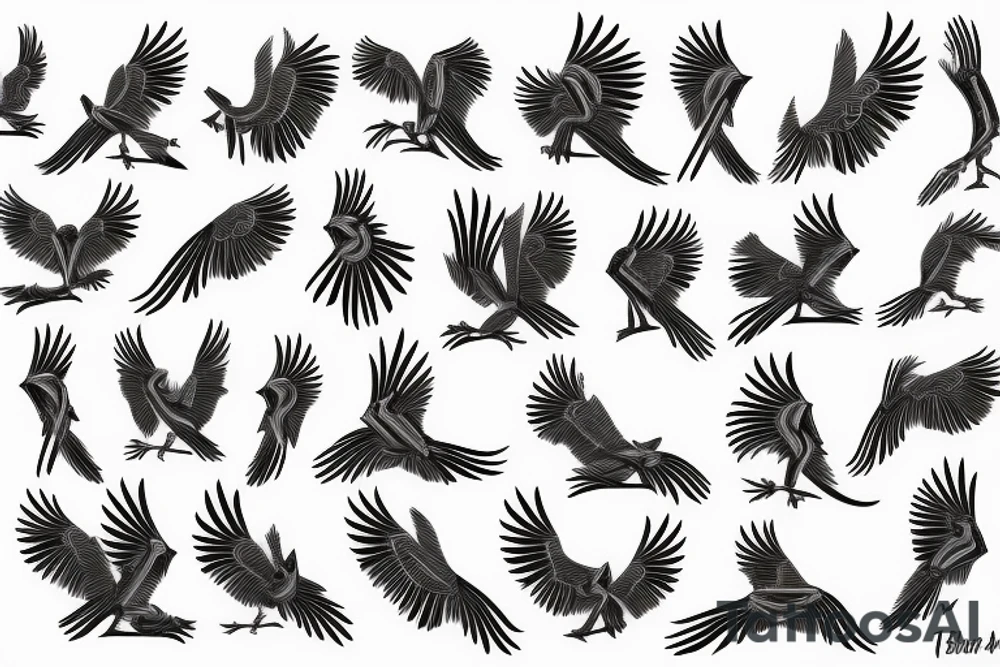 Secretary bird, paisley tattoo idea