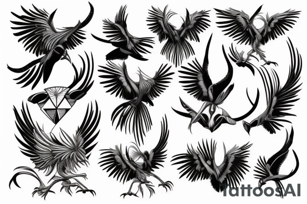 Secretary bird tattoo idea