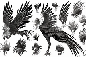 Secretary bird tattoo idea