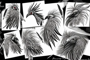 Secretary bird tattoo idea