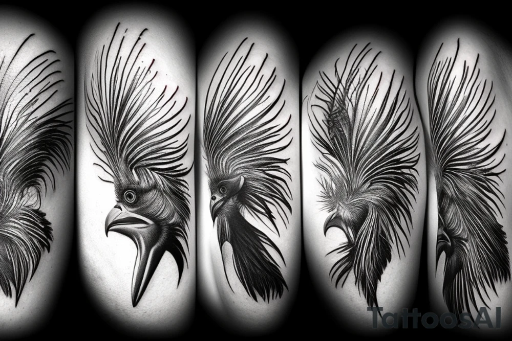 Secretary bird tattoo idea