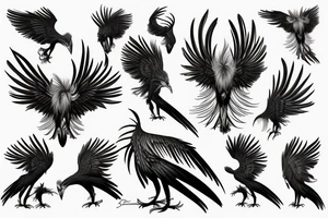 Secretary bird tattoo idea