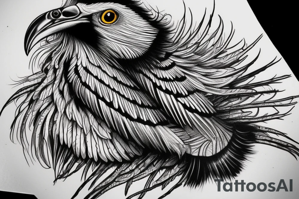 Secretary bird tattoo idea