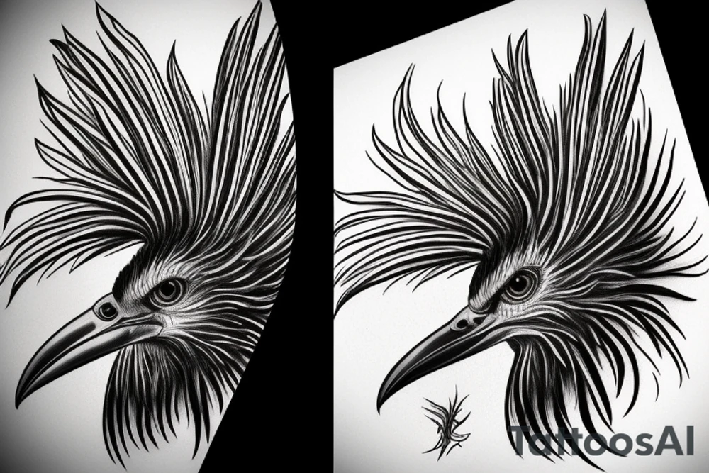 Secretary bird tattoo idea