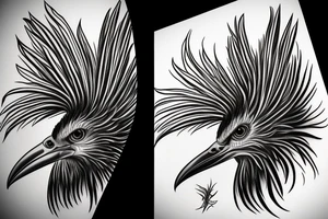 Secretary bird tattoo idea