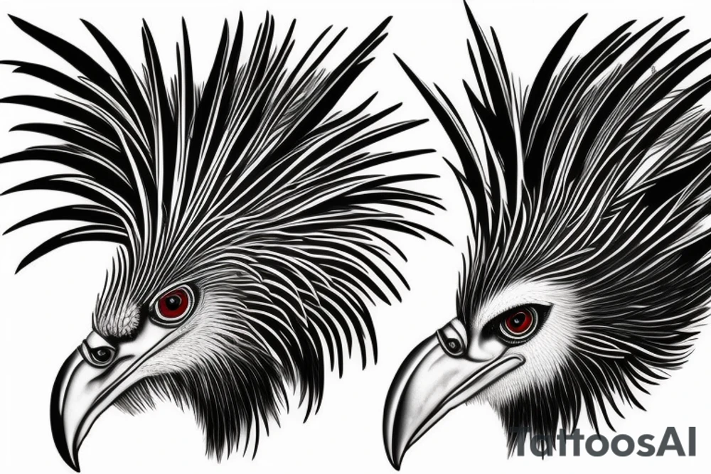 Secretary bird tattoo idea