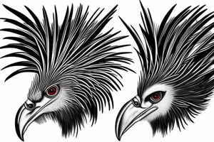 Secretary bird tattoo idea