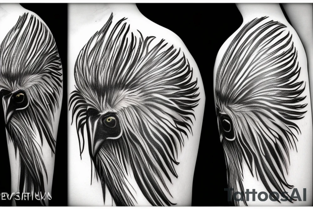 Secretary bird tattoo idea