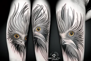 Secretary bird tattoo idea