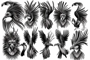 Secretary bird tattoo idea