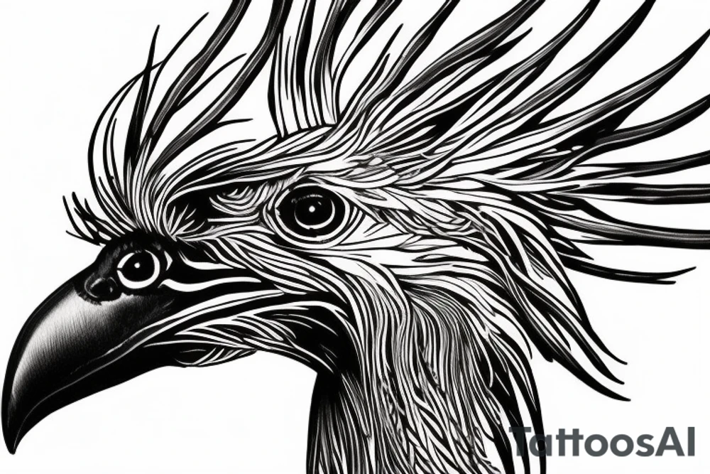 Secretary bird, Paisley tattoo idea