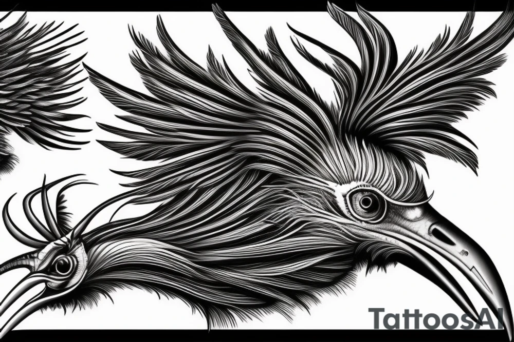 Secretary bird, Paisley tattoo idea