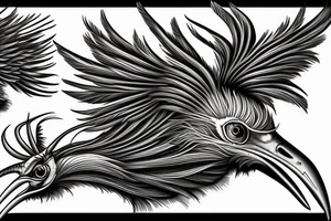 Secretary bird, Paisley tattoo idea