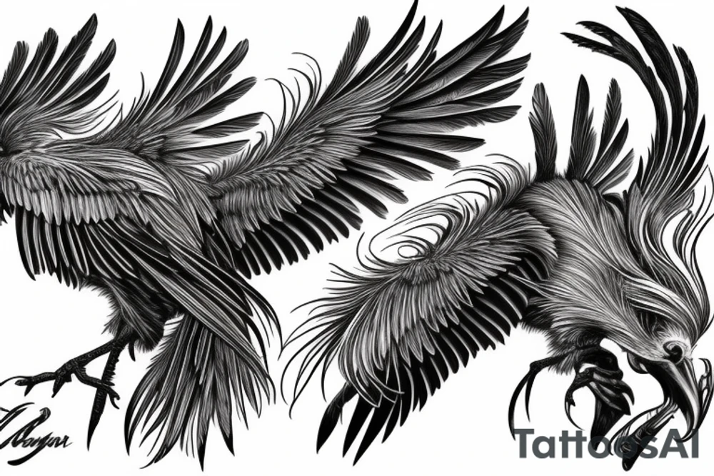 Secretary bird, Paisley tattoo idea