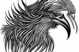 Secretary bird, Paisley tattoo idea