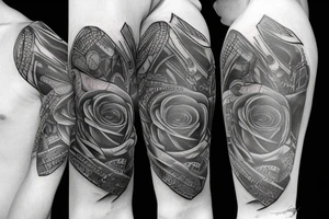 cover tattoo with a dagger  forearm tattoo idea