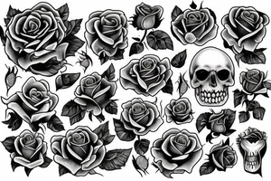 daggers and roses tattoo idea