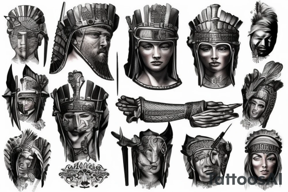 Roman empire warrior tatto tattoo idea