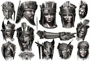 Roman empire warrior tatto tattoo idea