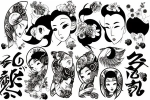 Japaneese sleeve tatto tattoo idea