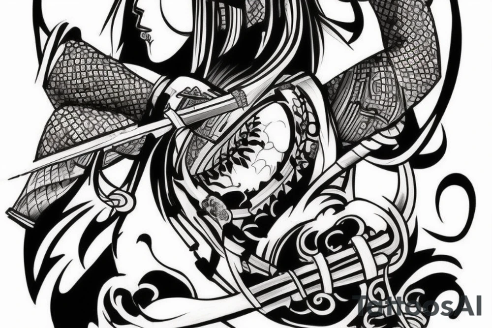 Backtattos samurai warrior detailed and realism tattoo idea