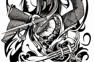 Backtattos samurai warrior detailed and realism tattoo idea