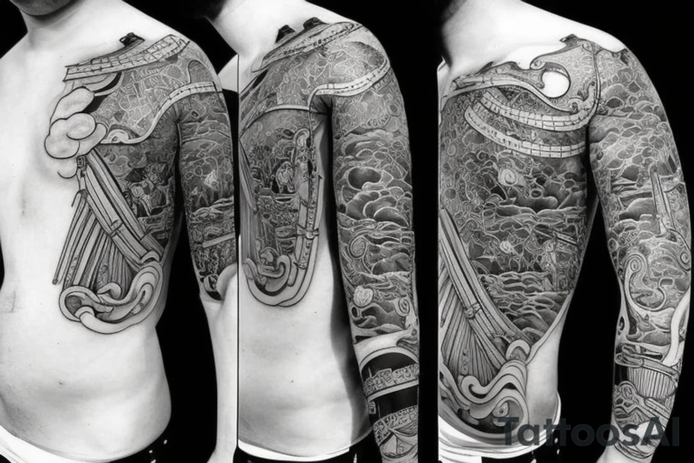 Backtattos samurai warrior detailed and realism tattoo idea