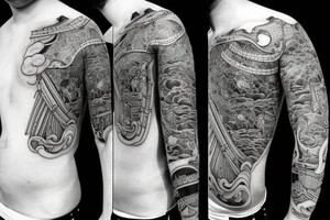Backtattos samurai warrior detailed and realism tattoo idea