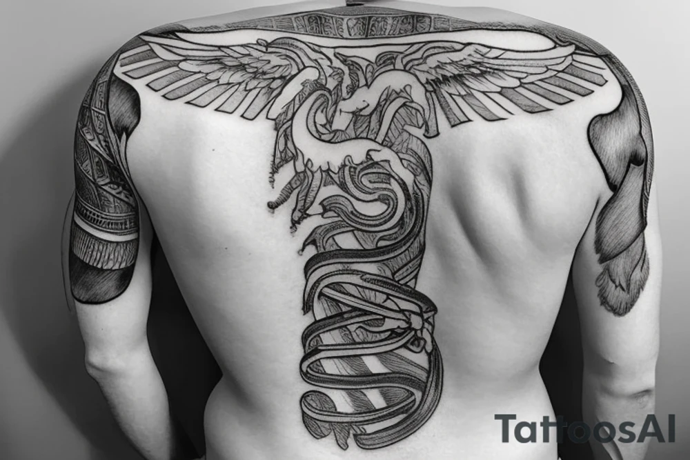 Greek/Roman empire backtattoo tattoo idea