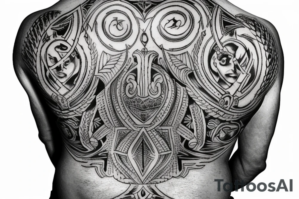 Greek/Roman empire backtattoo tattoo idea