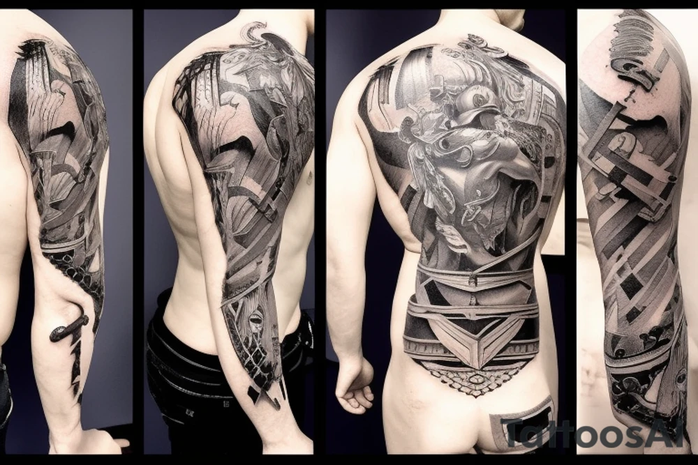 Gladiator inside arena backtattoo tattoo idea