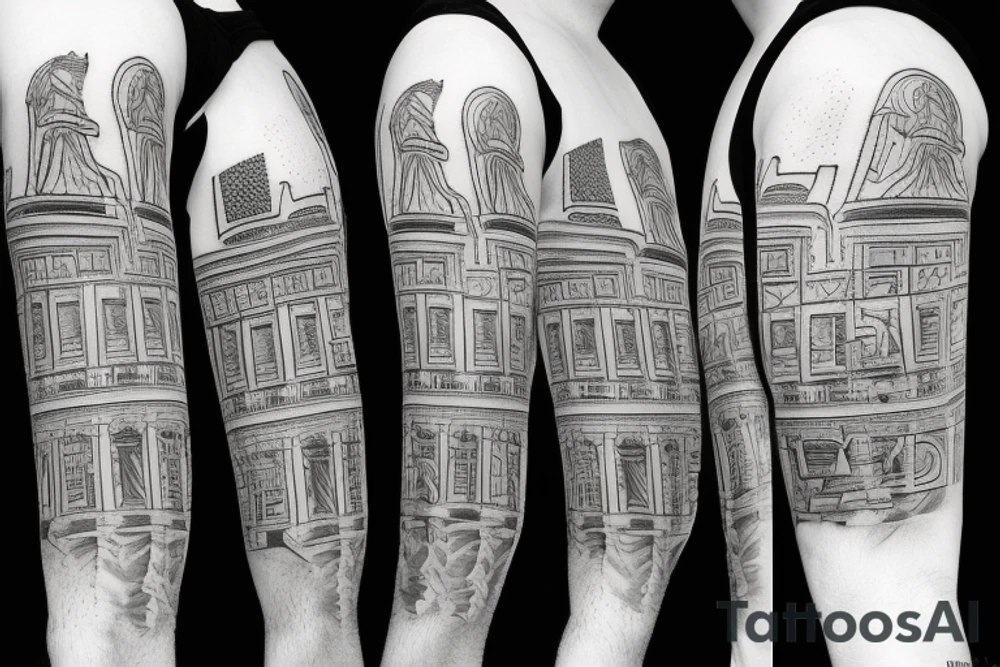 Pantheon building tattoo idea