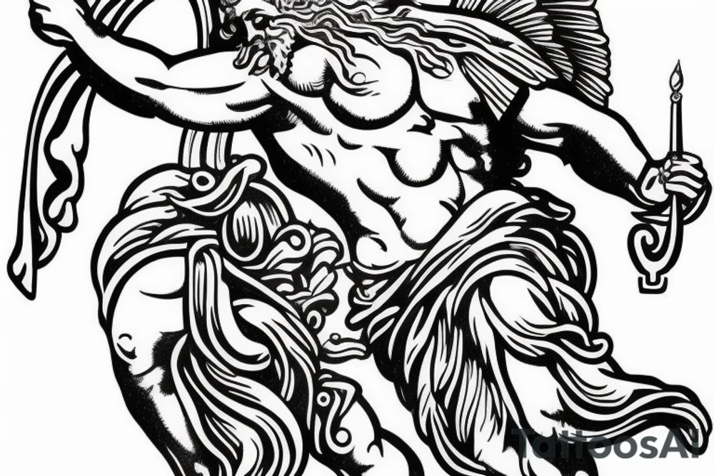 Greek god zeus tatto for backpiece tattoo idea
