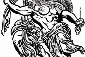 Greek god zeus tatto for backpiece tattoo idea
