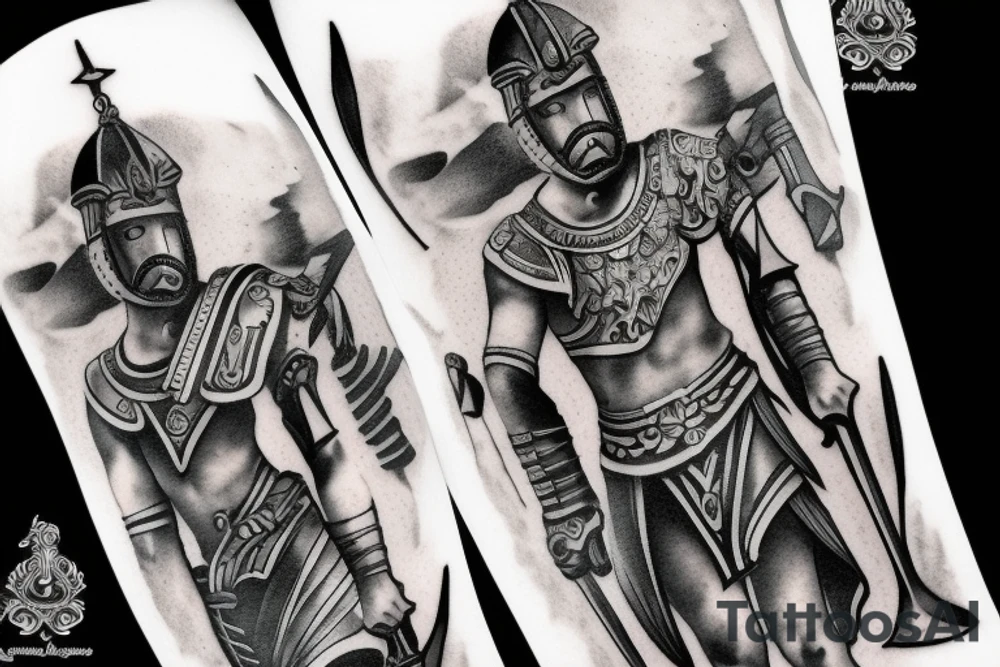Gladiator in rome tattoo idea