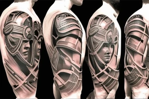 Gladiators preparing for fight tattoo idea