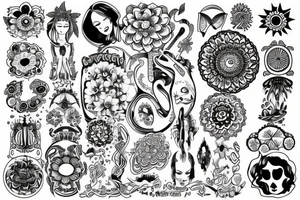 hippie cute back tattoo tattoo idea