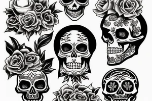 lighter and skull tattoo idea