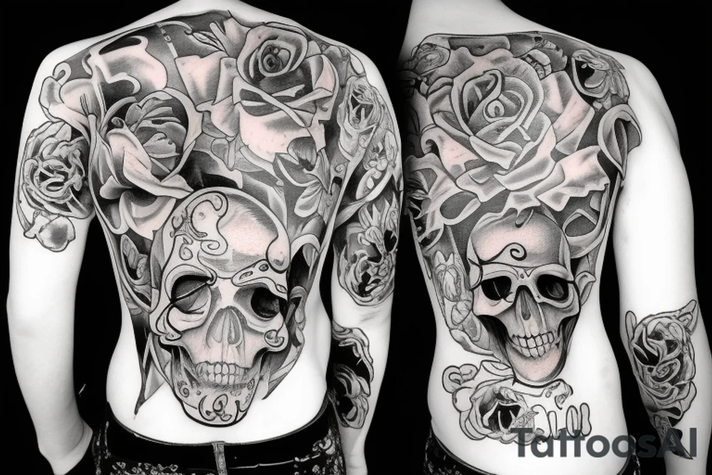 lighter and skull tattoo idea