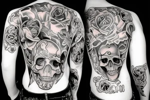 lighter and skull tattoo idea