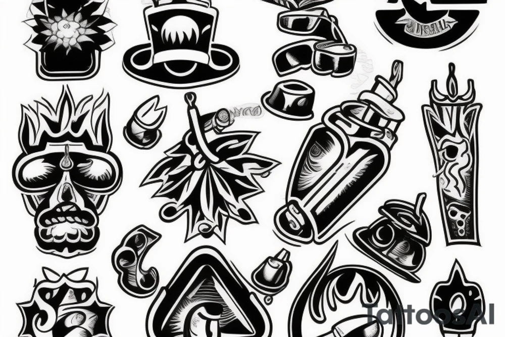 gas lighter tattoo idea