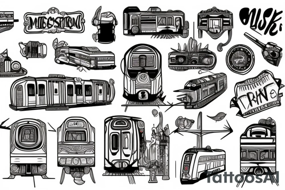 Metro train tattoo idea