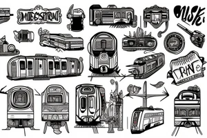 Metro train tattoo idea