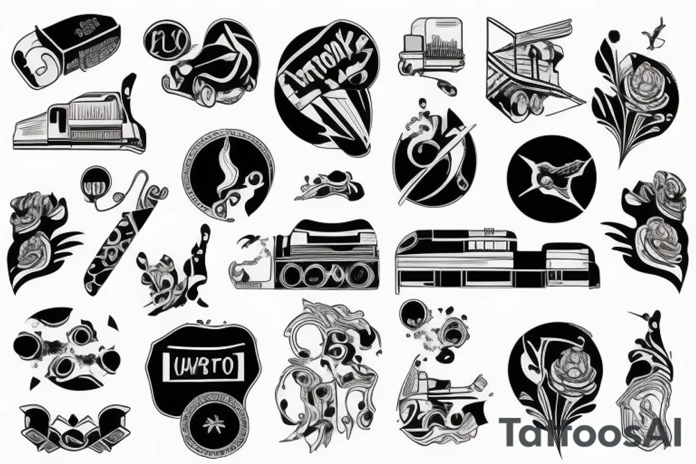 Metro train tattoo idea