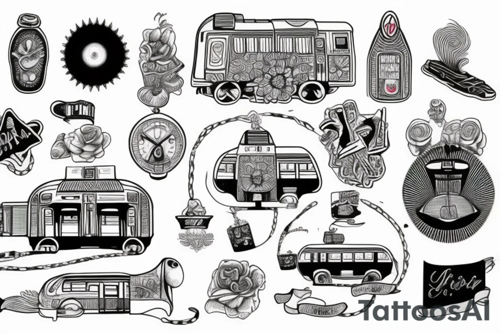 Metro train tattoo idea