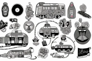 Metro train tattoo idea